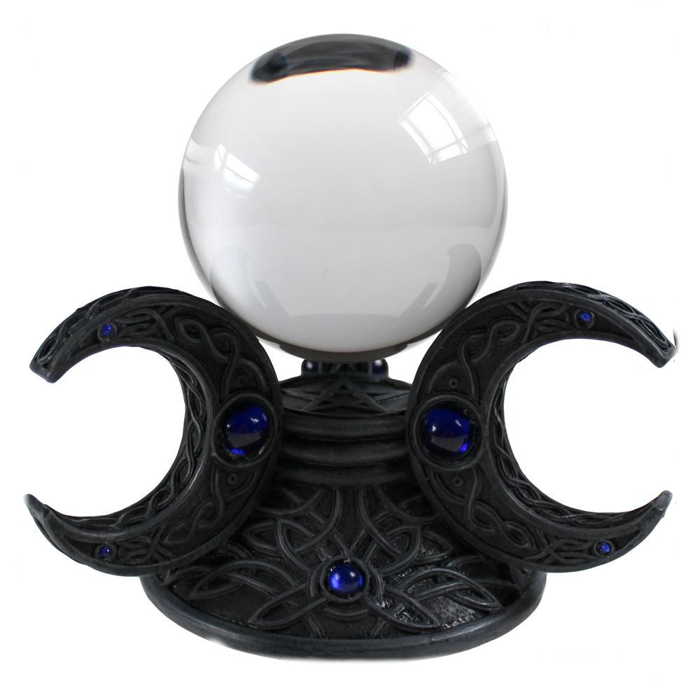 Nemesis Now - Triple Moon Support de boule de cristal - Noir/Violet